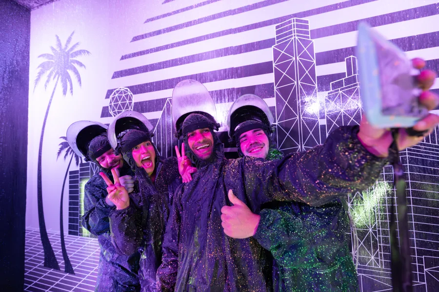 People in a Floor is Lava room