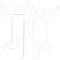 Having fun couple whited pictogram